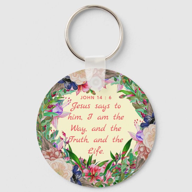 Nyckelkedjan Way, Truth och Life - Button Nyckelring (Framsida)