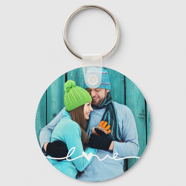 Nyckelkedjefrekvens för Kärlek Hand plockade Nyckelring (Framsida)