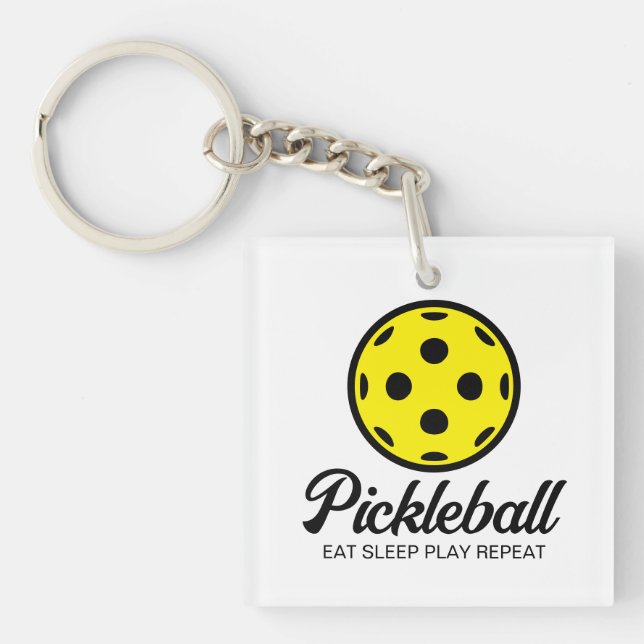Nyckelkedjegåva från Pickleball älskare till spela (Framsidan)