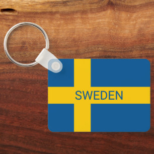 Nyckelkedjegåva från svenska land flagga nyckelring