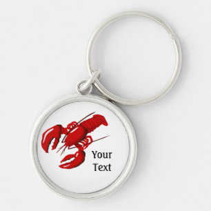 Nyckelkedjemall för Lobster Premium Keychain Rund Silverfärgad Nyckelring