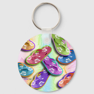 Nyckelkedjor - FLINFLIP FLOPS-popup-teckning Nyckelring