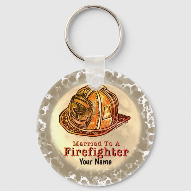 Nyckelkedjor för gift-brandman nyckelring (Framsida)