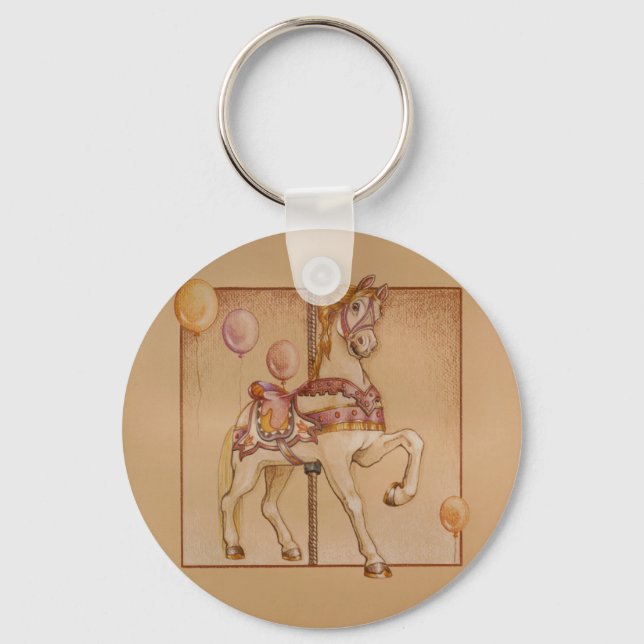 Nyckelkedjor - Lila Pony Carousel Nyckelring (Framsida)