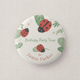 Nyckelknapp för Ladybird Meadow Kid's Party-gäst Knapp