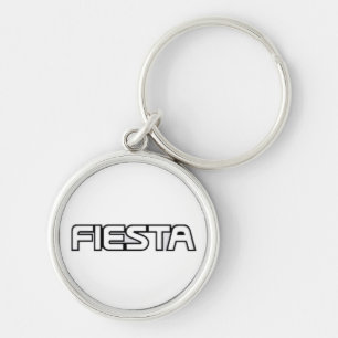 Nyckelmärkre för Fiesta Mk3 Rund Silverfärgad Nyckelring