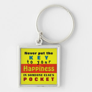 NYCKELN - Keychain Truism/filosofi Fyrkantig Silverfärgad Nyckelring