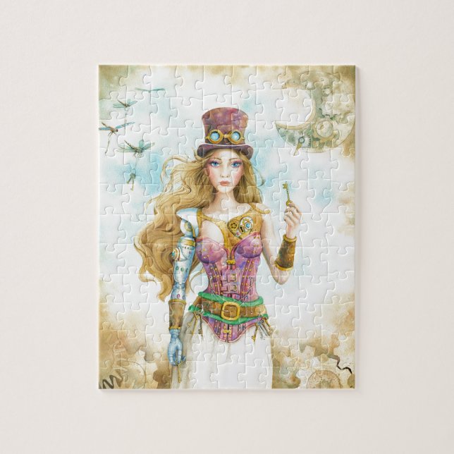 "Nyckeln", Steampunk girl. Pussel (Vertikal)