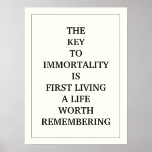 NYCKELN TILL IMMORTALITY ÄR DET FÖRSTA UPPEHÄLLET POSTER
