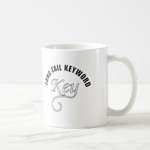 Nyckelordstext för långa Svan Kaffemugg