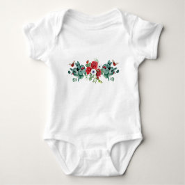 Nyckelpiga av blommigt Baby Bodykostym T Shirt