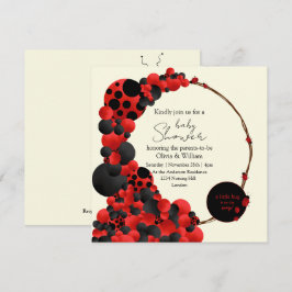 Nyckelpiga-Bird-Baby-Temaparty-inbjudan Inbjudningar