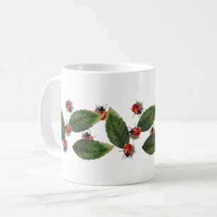 Nyckelpiga blad natur insekt skalbagge vintage nyc kaffemugg
