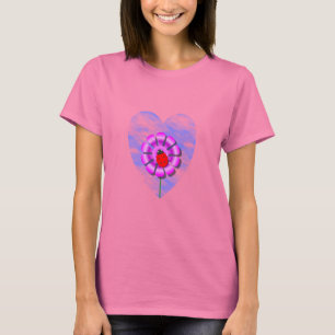 Nyckelpiga- & blommaT-tröja T Shirt