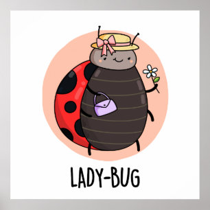 Nyckelpiga Funny Insekt Ladybird Pun Poster