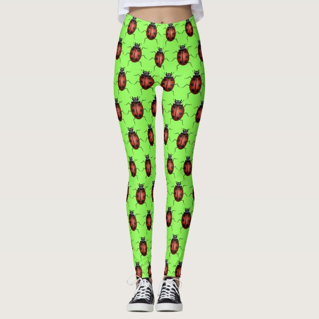 Nyckelpiga insektsdesign leggings (Framsida)