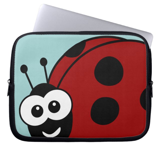 Nyckelpiga Laptop Sleeve (Framsidan)