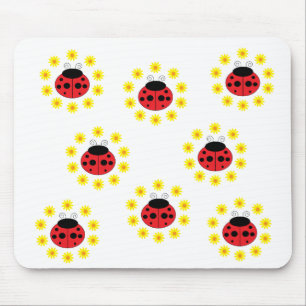 Nyckelpiga och daisy Mousepad Musmatta