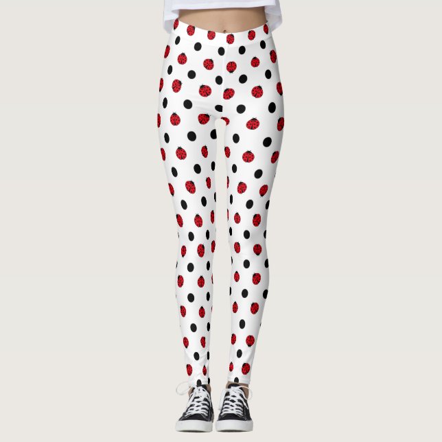 Nyckelpiga och polka dots leggings (Framsida)