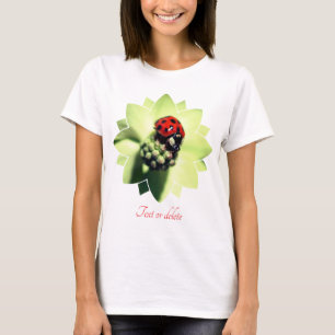Nyckelpiga På Cornel Blomma Natur Personlig T Shirt