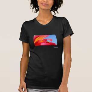 Nyckelpiga på rosa utslagsplats t shirt