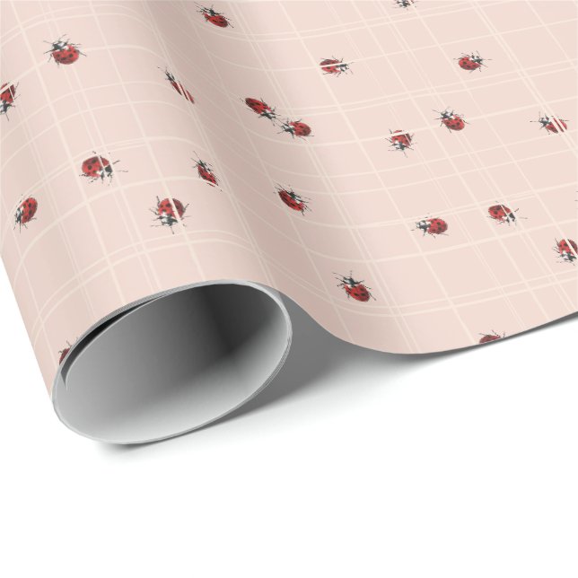 Nyckelpiga  presentpapper (Rullad Hörn)