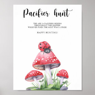 Nyckelpiga - smultronletande baby shower spel poster