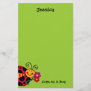 Nyckelpiga som är gullig som en brevpapper