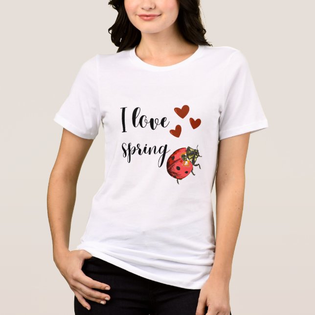 Nyckelpiga T-Shirt 🐞 Jag älskar vår –  (Framsida)
