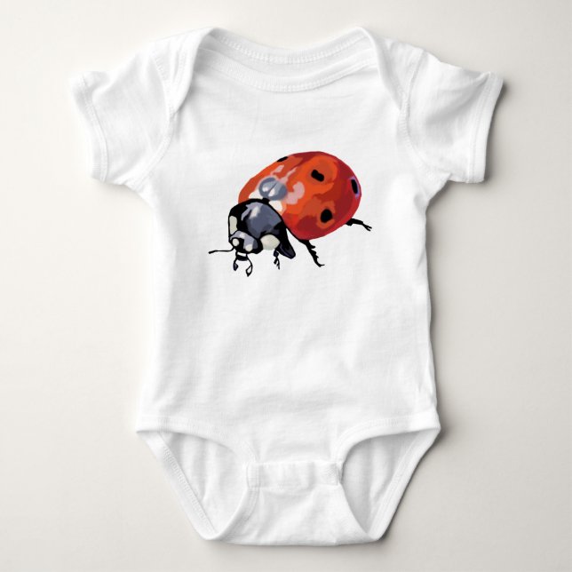 Nyckelpiga Teckning Jersey Bodykostym T Shirt (Framsida)