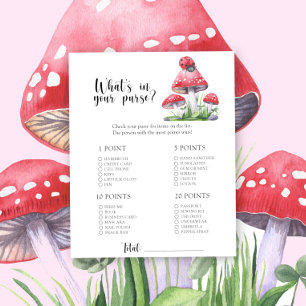 nyckelpiga - Vad finns i din handväska baby shower