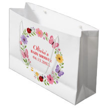 Nyckelpiga Vildblomma Babyflicka Babyshower