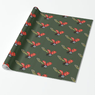 Nyckelpigafluga, röda nyckelpigor presentpapper