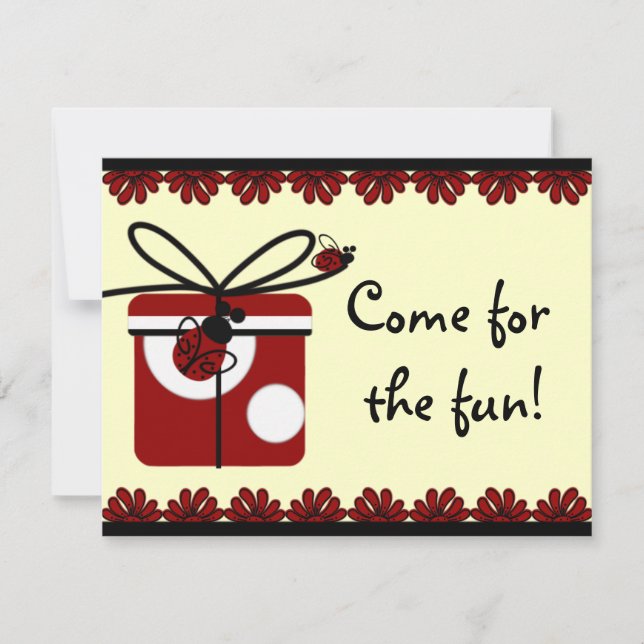 Nyckelpigafödelsedagsfest inbjudan (Framsida)