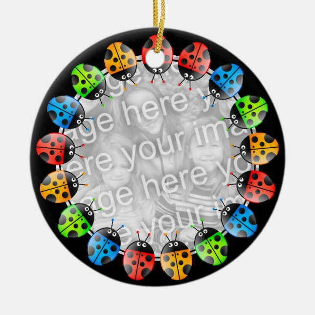 Nyckelpigagräns Julgransprydnad Keramik (Framsidan)