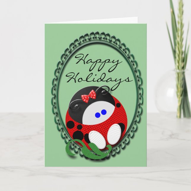 Nyckelpigajul Helgkort (Framsida)