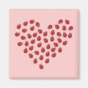 Nyckelpigakärlekhjärta Magnet