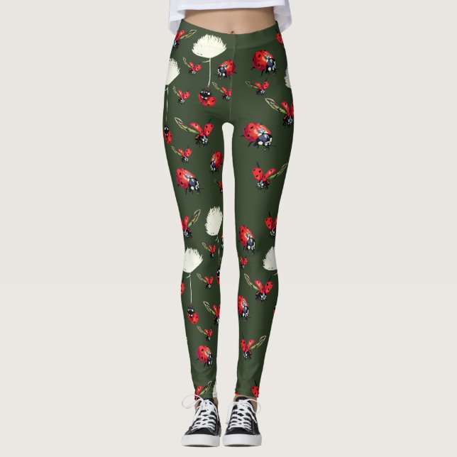 Nyckelpigakrypdamasker Leggings (Framsida)