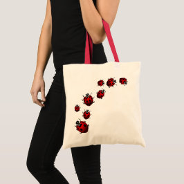 Nyckelpigan hänger lös gullig tote bags för tygkasse