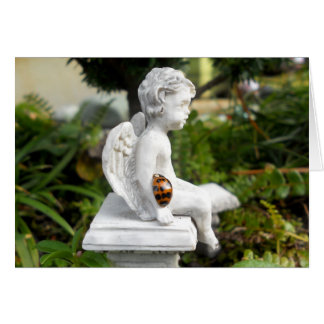 Nyckelpigan och cheruben hälsningskort