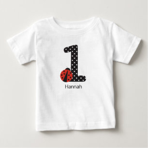 Nyckelpigat-skjorta för bebis första födelsedag t-shirt