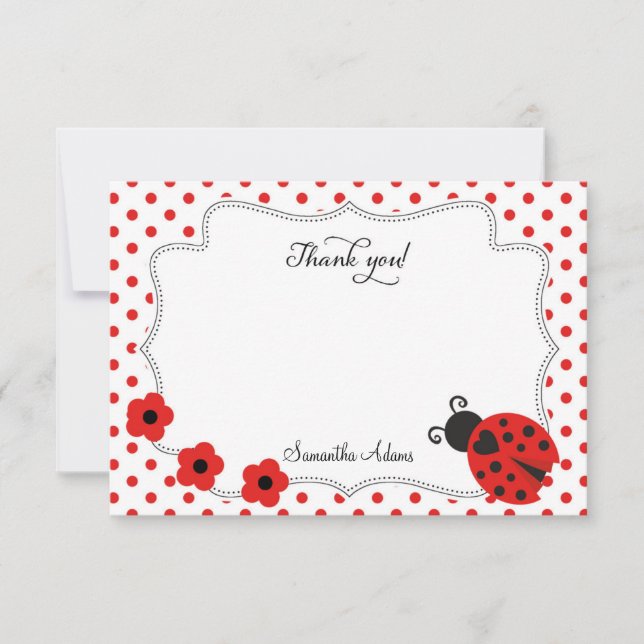 Nyckelpigatackkort Tack Kort (Framsida)