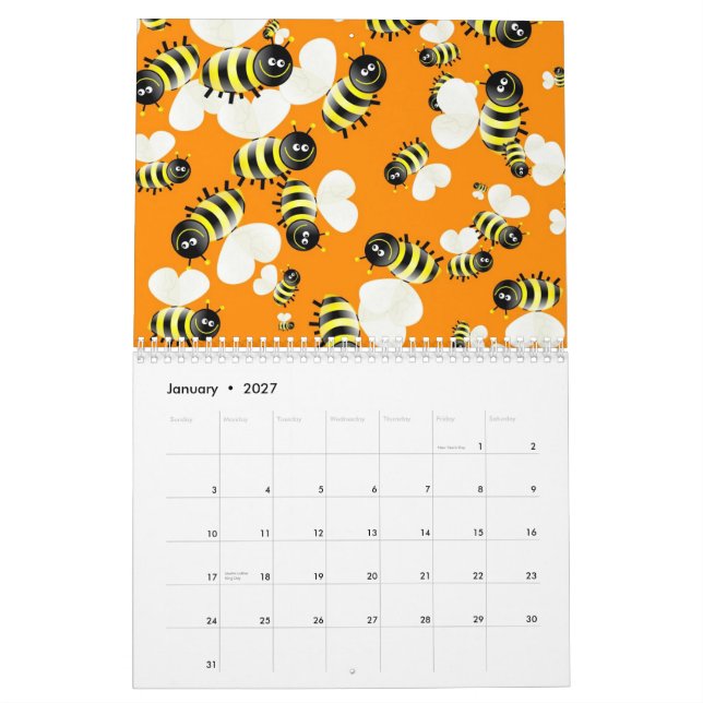 Nyckelpigatapet Kalender (Jan 2027)
