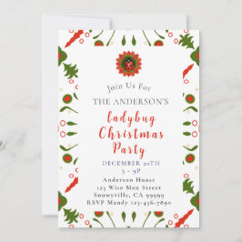 Nyckelpigepartytillställning jul inbjudningar