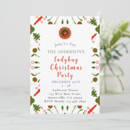 Nyckelpigepartytillställning jul inbjudningar
