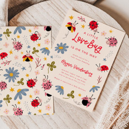 Nyckelpigor Babyshower Inbjudan | Insekts Inbjudan