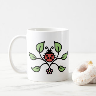 Nyckelpigor Blommig Mugg