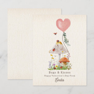 Nyckelpigor & Kisses Classroom Valentine Vykort