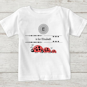 Nyckelpigor lägg till namn svart och grå t shirt