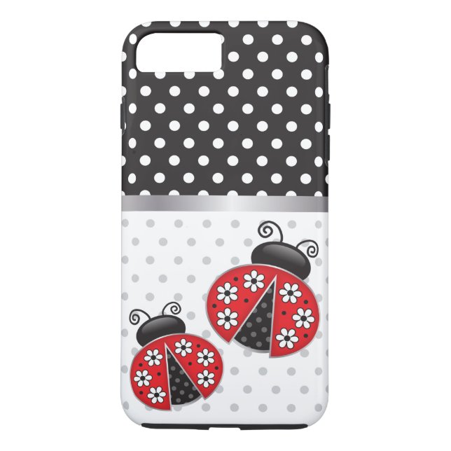 Nyckelpigor med polka dots Case-Mate iPhone skal (Baksida)